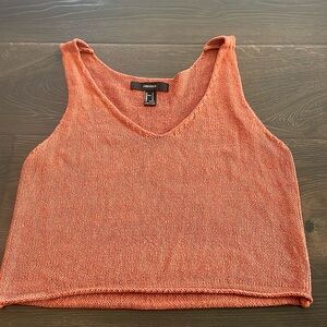burnt orange knitted crop top